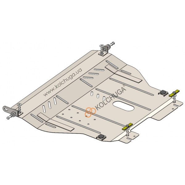 Захист двигуна, КПП до авто Ravon Nexia R3 2015- V-1,5i (107л.с.) ( TM Kolchuga ) WhiteCover