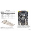 Захист двигуна, КПП до авто Dodge Challenger 2008-2019 V-3,6i АКПП/задній привід ( TM Kolchuga ) WhiteCover