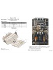 Захист двигуна до авто Toyota Land Cruiser 100 1997-2007 V-всі двигуна, радіатор ( TM Kolchuga ) ZiPoFlex