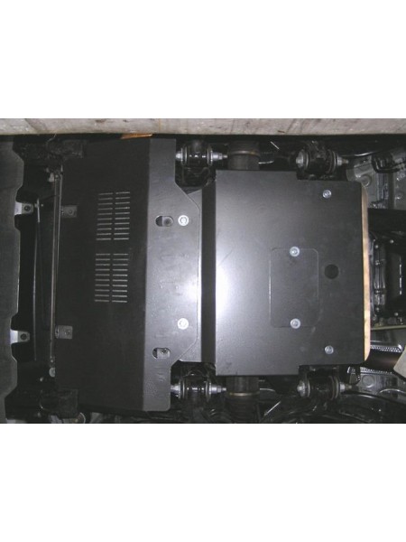 Захист двигуна і радіатора до авто Toyota Land Cruiser Prado 120 2002-2009 V-4.0 V6; 2,7; 3,0D ( TM Kolchuga ) WhiteCover