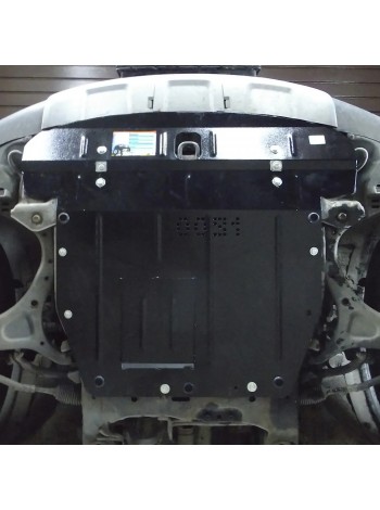 Захист двигуна, КПП, радіатора до авто Hyundai Santa Fe 2006-2012 V-всі МКПП/АКПП/ZiPoFlex®/ ( TM Kolchuga ) WhiteCover