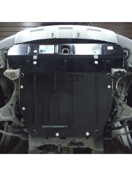Захист двигуна, КПП, радіатора до авто Hyundai Santa Fe 2006-2012 V-всі МКПП/АКПП/ZiPoFlex®/ ( TM Kolchuga ) WhiteCover