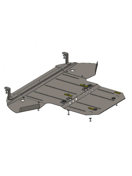 Захист двигуна, КПП, радіатора до авто Audi A8 D3 2002-2010 V-V-3,2; 3.7; 4,2 (TM Kolchuga) ZiPoFlex
