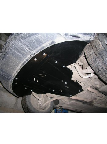 Захист радіатора, двигуна, КПП до авто Audi A6 C6 2004-2011 всі ( TM Kolchuga ) WhiteCover