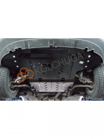 Захист радіатора, двигуна, КПП до авто Audi A4 B7 2004-2008 всі ( TM Kolchuga ) WhiteCover