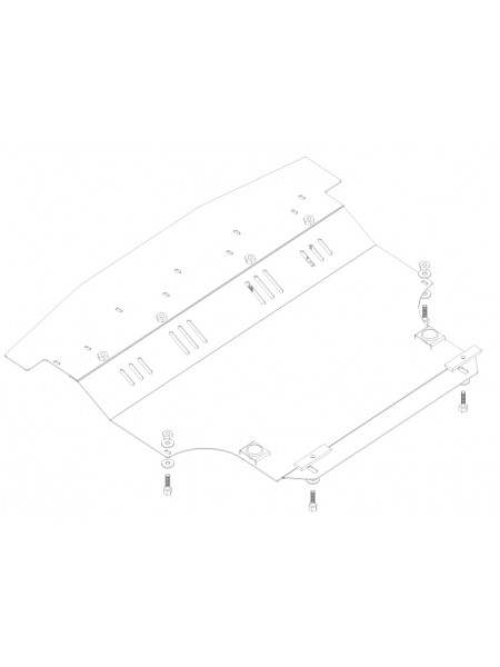 Захист двигуна, КПП, радіатора до авто Nissan Tiida (Versa) 2004-2011 V-всі ( TM Kolchuga ) ZiPoFlex