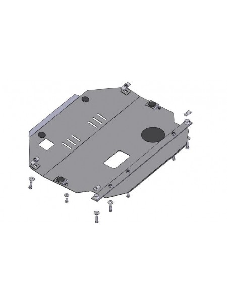 Защита двигателя, КПП для авто Chevrolet Captiva 2006-2011 V-2,4 ( TM Kolchuga ) ZiPoFlex
