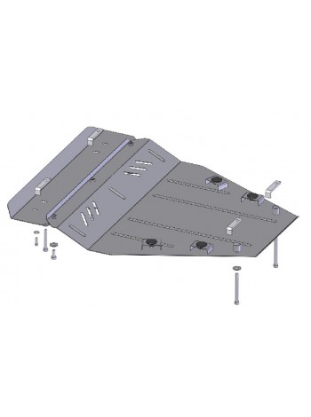 Защита двигателя, КПП для авто Nissan Qashqai+2 NJ10 2008-2014 V-все (АКПП, МКПП) ( TM Kolchuga ) ZiPoFlex