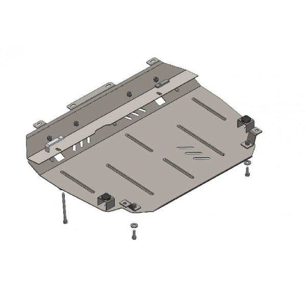 Захист двигуна, КПП, радіатора до авто Toyota Corolla City 2006-2019 V 1,3; ( TM Kolchuga ) WhiteCover
