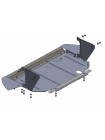 Захист двигуна, КПП, радіатора до авто Fiat Grande Punto 2005-V-1,3D (TM Kolchuga) ZiPoFlex