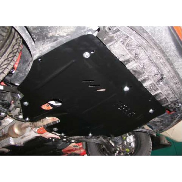 Захист двигуна, КПП, радіатора до авто Volkswagen Polo 2009- V-1,4; 1,6; АКПП/МКПП/Окрім 1,2 D ( TM Kolchuga ) WhiteCover
