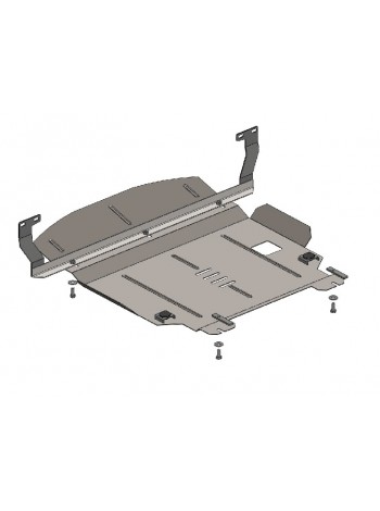 Защита двигателя, КПП, радиатора для авто Ford Fiesta VI 2001-2008 V-1,4 D ( TM Kolchuga ) Стандарт