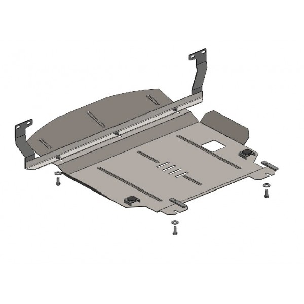 Защита двигателя, КПП, радиатора для авто Ford Fiesta VI 2001-2008 V-1,4 D ( TM Kolchuga ) WhiteCover