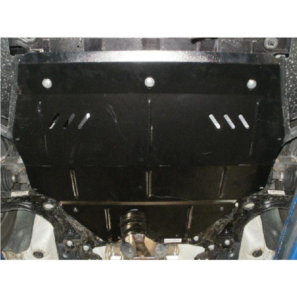 Захист двигуна, КПП, радіатора до авто Volkswagen Polo 2009- V-1,2 D ( TM Kolchuga ) WhiteCover