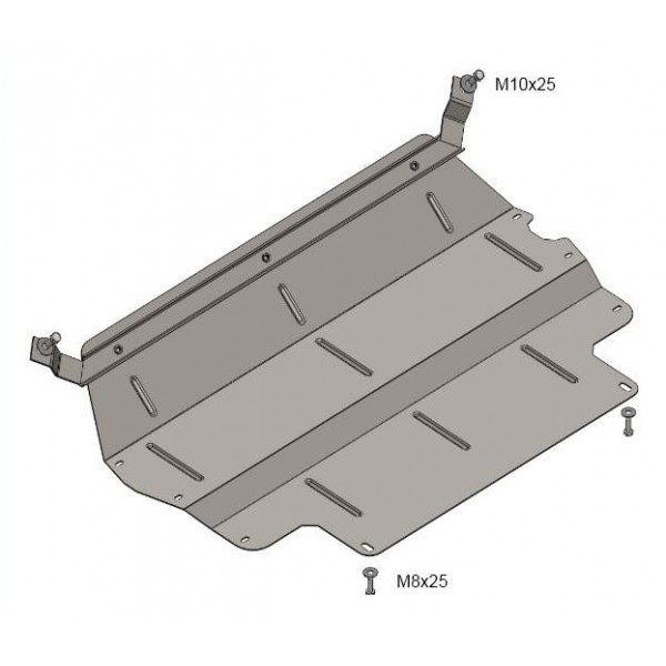 Захист двигуна, КПП, радіатора до авто Volkswagen Tiguan I 2007-2017 V-всі ( TM Kolchuga ) WhiteCover