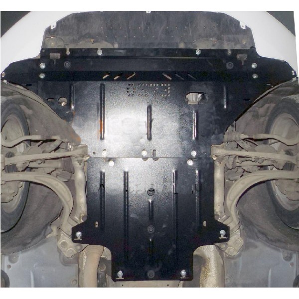 Захист радіатора, двигуна, КПП до авто Audi A4 В8 2007-2011 2.0TDI; 3.0TDI тільки гідропідсилювач керма ( TM Kolchuga ) WhiteCover