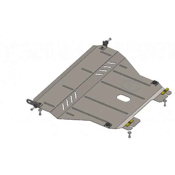 Захист двигуна, КПП до авто Chevrolet Aveo 2002-2012 V-всі ( TM Kolchuga ) WhiteCover