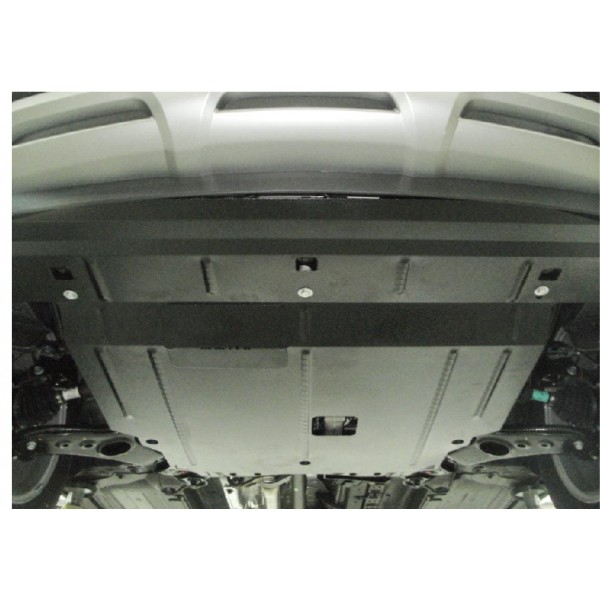 Захист двигуна, КПП, радіатора до авто Hyundai Santa Fe/Grand Santa Fe 2012-2018 V-2,0D збірка Korea; 2,0; 2,4; 3,3 АКПП/МКПП ( TM Kolchuga ) WhiteCover