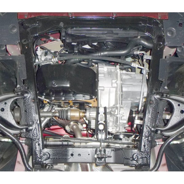 Захист двигуна, КПП, радіатора до авто Dacia Logan 2012-2020 V-всі окрім Російської збірки ( TM Kolchuga ) WhiteCover