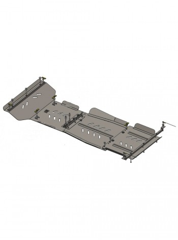 Захист двигуна, КПП, РКПП, радіатора до авто Dodge Ram 1500 2009-2019 V-5.7HEMI, SLT, (АКПП, 4x4, 3мм сталь) ( TM Kolchuga ) ZiPoFlex