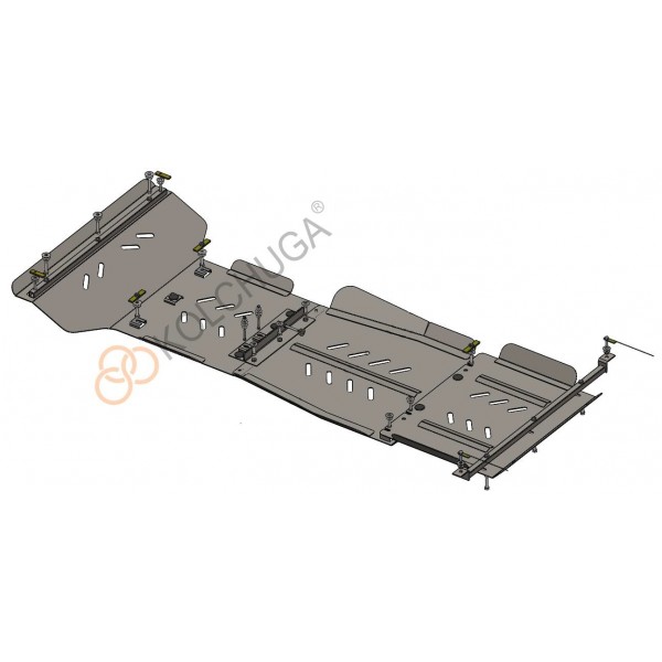 Захист двигуна, КПП, РКПП, радіатора до авто Dodge Ram 1500 2009-2019 V-5.7HEMI, SLT, АКПП/4x4/сталь 3мм ( TM Kolchuga ) WhiteCover