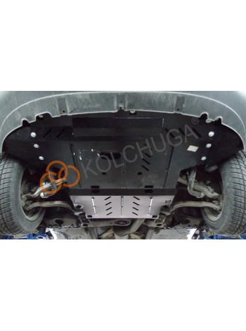 Захист радіатора, двигуна, КПП до авто Audi A4 B6 2000-2004 всі ( TM Kolchuga ) WhiteCover