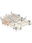 Захист двигуна, КПП для авто Peugeot 5008 2016- V-1.6i; 1,5HDi; 2.0 BlueHDi АКПП Standart ( TM Kolchuga )