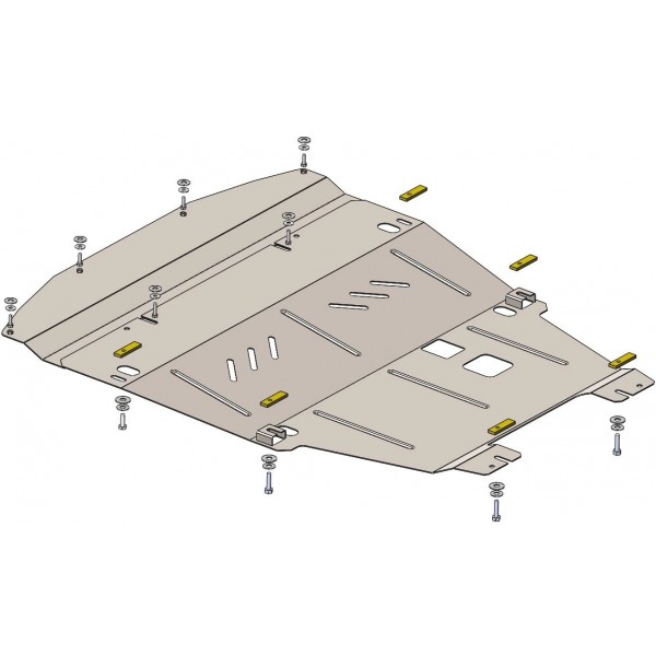 Защита двигателя, КПП для автомобилей Renault Espace 2002-2014 V-все (TM Kolchuga) Standart