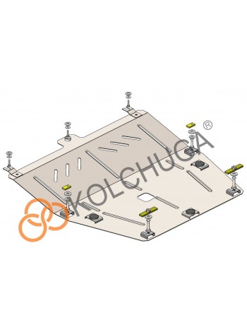 Защита двигателя, КПП для авто Samsung QM3 2013- V-все (МКПП) ( TM Kolchuga ) Стандарт