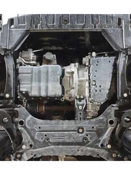 Захист двигуна, КПП, радіатора до авто Mitsubishi Outlander рейстайлінг 2015- V-2,0; HYBRID; 2,4і; (HYBRID, складання USA) ( TM Kolchuga ) ZiPoFlex