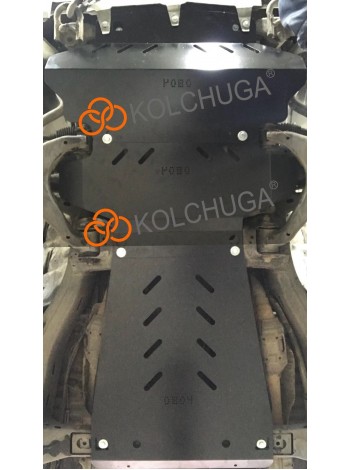 Захист двигуна, КПП, радіатора до авто Toyota Tundra 2007-2013 V-4,7і; 5,7і; АКПП/сталь 3мм ( TM Kolchuga ) WhiteCover