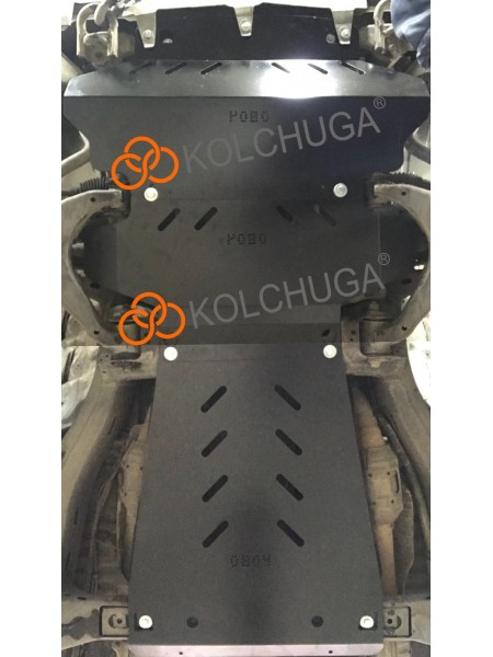 Захист двигуна, КПП, радіатора до авто Toyota Tundra 2007-2013 V-4,7і; 5,7і; АКПП/сталь 3мм ( TM Kolchuga ) WhiteCover