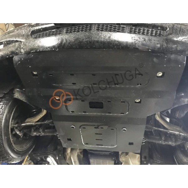 Захист двигуна, радіатора, рульової рейки до авто Mercedes-Benz W211 E270 2002-2008 V-тільки 2,7CDi АКПП/задній привід ( TM Kolchuga ) WhiteCover