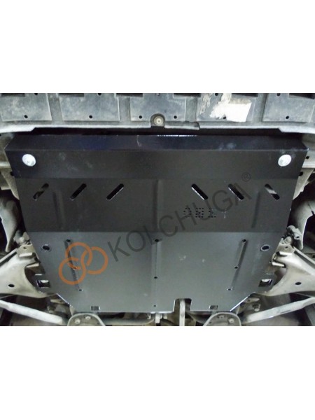 Захист двигуна, КПП, радіатора до авто Renault Twingo II 2007-2014 V-1,2i; 1,5D МКПП ( TM Kolchuga ) WhiteCover