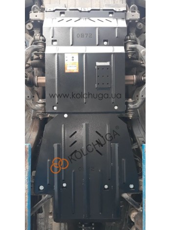 Защита двигателя, КПП, РКПП, переднего моста для авто Haval H9 2017- V-2,0 TDI AКПП/4x4 ( TM Kolchuga ) WhiteCover