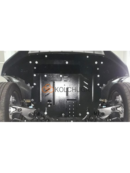 Захист двигуна, КПП, радіатора до авто Hyundai Santa Fe 2018-2020 V-2,2CRDI; 2,4 ( TM Kolchuga ) WhiteCover