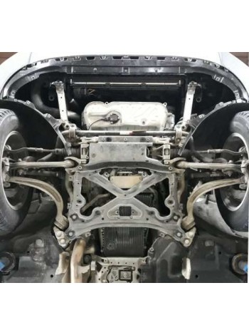 Захист для двигуна, КПП, радіатора Bentley Bentayga 2015- V-4,0 (АКПП, 4x4, встановлюється поверх стандартного захисту) ( TM Kolchuga ) Стандарт