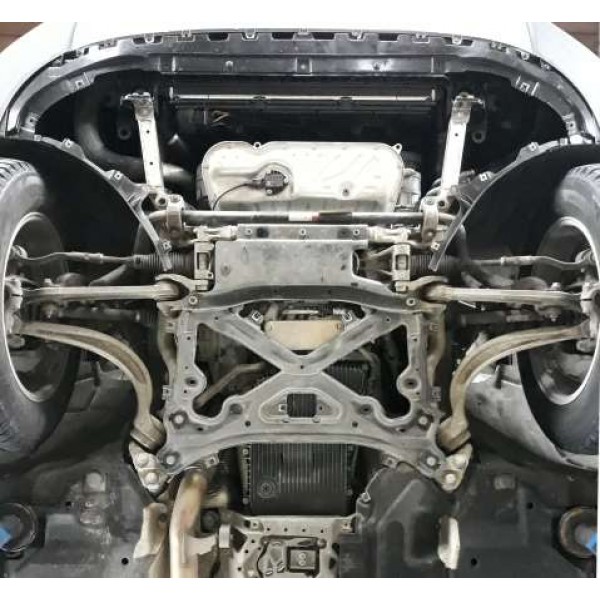 Захист радіатора, двигуна, КПП до авто Bentley Bentayga 2015- 4.0 АКПП/4x4/встановлюється поверх штатного захисту ( TM Kolchuga ) WhiteCover