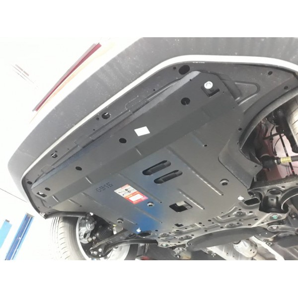 Захист двигуна, КПП, радіатора для авто Hyundai Kona 2017- V-1,0; 1,6; i (робот/встановлюється поверх штатного захисту) (TM Kolchuga) ZiPoFlex