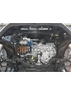 Захист двигуна, КПП, радіатора до авто Hyundai Kona I 2017-2024 V-1,0; 1,6i робот/встановлюється поверх штатного захисту ( TM Kolchuga ) ALuOX