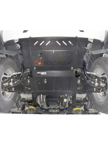 Захист радіатора, двигуна, редуктора до авто Mitsubishi L200 2019- V-2,4TDI АКПП ( TM Kolchuga ) WhiteCover