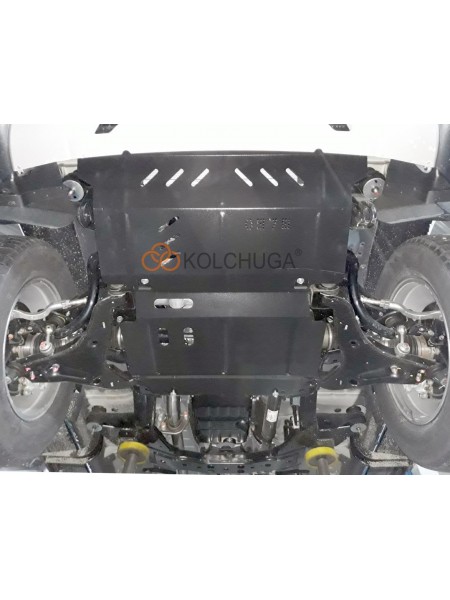 Захист радіатора, двигуна, редуктора до авто Mitsubishi L200 2019- V-2,4TDI АКПП ( TM Kolchuga ) WhiteCover