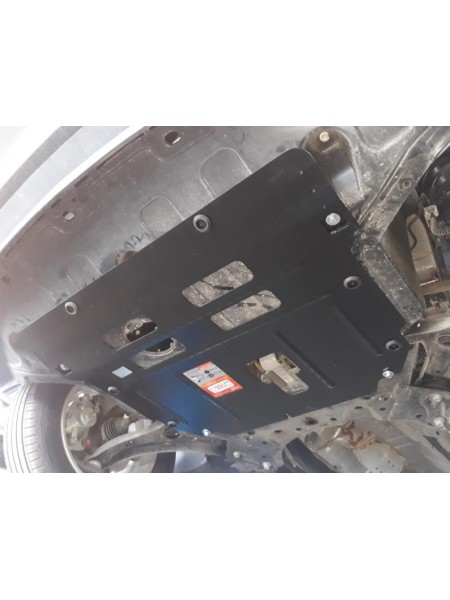 Захист двигуна, КПП, радіатора до авто Hyundai Creta/IX25/Cantus 2014- V-1.6MPi встановлюється поверх штатного захисту ( TM Kolchuga ) WhiteCover