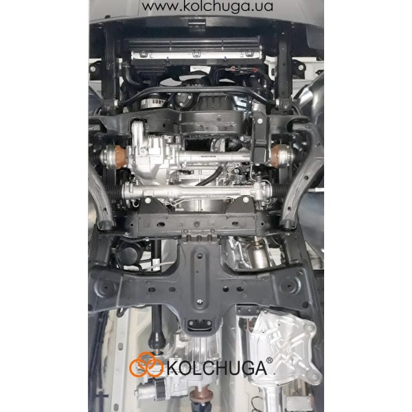 Захист двигуна, КПП, РКПП для авто Volkswagen Amarok 2016 - V-2,0 TDI; 3,0 TDI; (встановлюється замість штатного захисту) ( TM Kolchuga ) ZiPoFlex