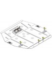 Захист двигуна, КПП до авто Acura MDX 3 2013-2020 V-всі Стандарт ( TM Kolchuga )
