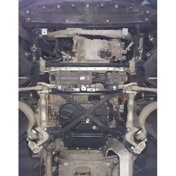 Захист двигуна, КПП до авто Audi Q5 2008-2016 2.0TDI тільки електропідсилювач керма ( TM Kolchuga ) WhiteCover