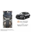 Захист двигуна, КПП, радіатора, раздатки до авто Infiniti M 37 2010-2014 V-3,7i АКПП/4x4 ( TM Kolchuga ) WhiteCover
