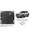 Захист двигуна, КПП, радіатора до авто Nissan X-Trail T33 2021- V-всі встановлюється також на e-Power ( TM Kolchuga ) ALuOX