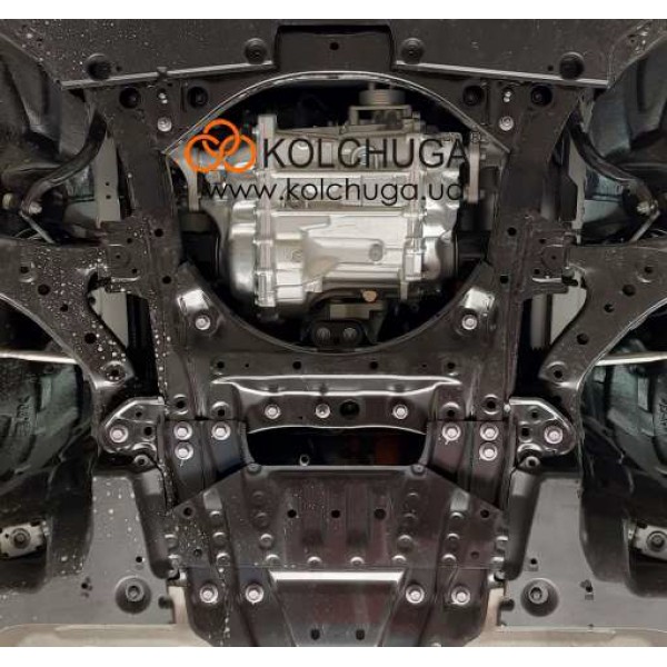 Захист переднього двигуна до авто Toyota bZ4X 2022-2023 електромобіль ( TM Kolchuga ) WhiteCover