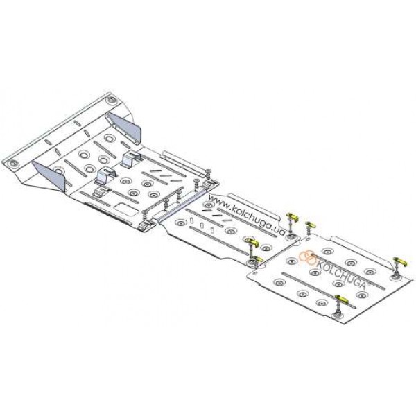 Захист двигуна, КПП, радіатора, роздатки для авто Volkswagen Amarok II 2022- V-3,0 TDI Standart ( TM Kolchuga )